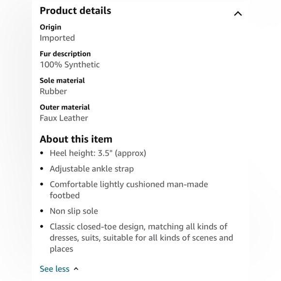 Odisen Women's Closed Toe Heels Pumps Size 7 - Picture 2 of 10